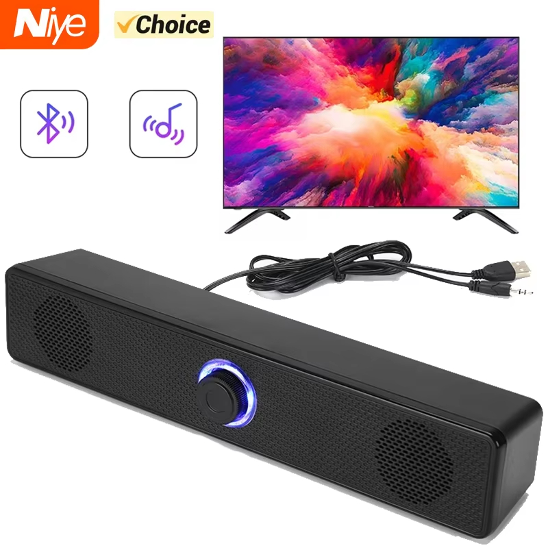 Home Cinema Wireless - テレビ・コンピューター・ホームシアター用Bluetoothサウンドバー、サブウーファー付き、4Dサラウンド有線ステレオスピーカー、強力な低音