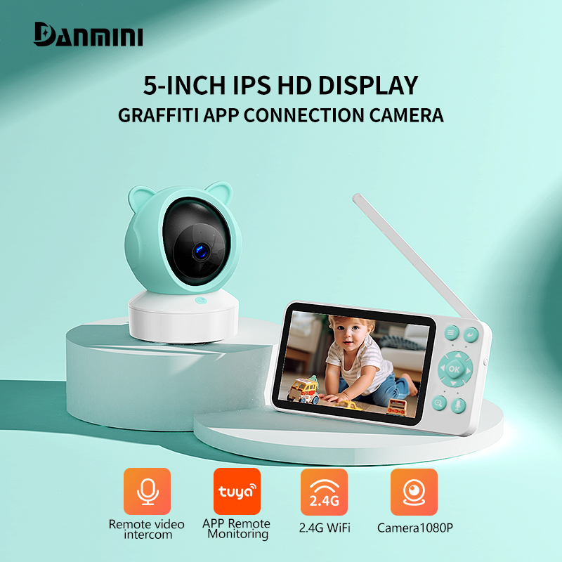 Home Cinema Wireless - Danmini TUYA アプリ制御ベビーモニター 5 インチ HD