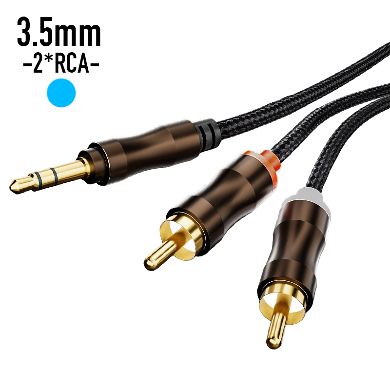 RCA-3.5mmジャックAUXオーディオケーブルHiFiス - Home Cinema Tv のレビューと価格