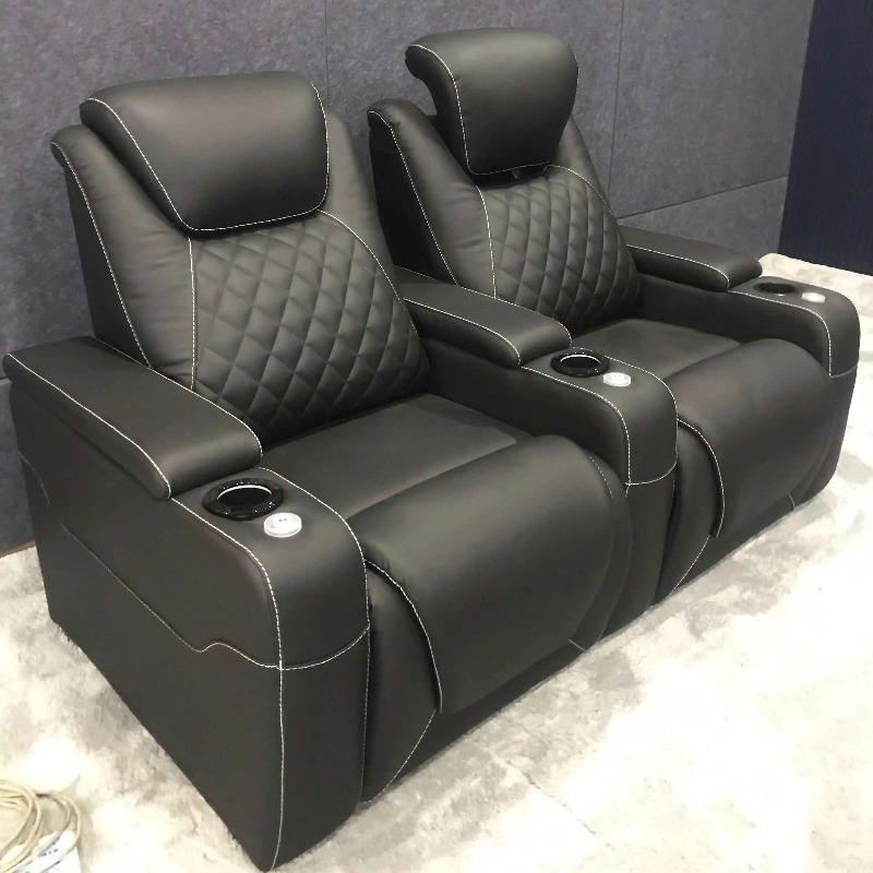 ホームデザインのヴィラ映画館用シート、シアター家具、本革ダイ - Home Cinema Chairs のレビューと価格
